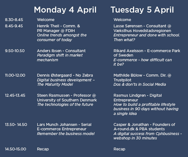 Programme for e-commerce conference